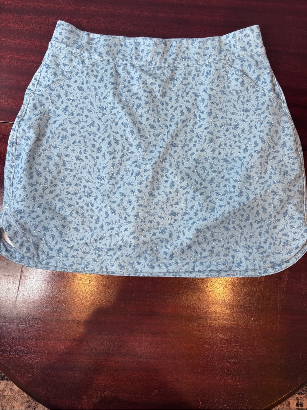 Peter Millar Women’s M 16” Blue Floral Golf Skort UPF 50+ Built-In Shorts